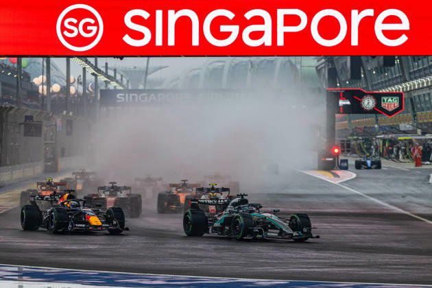 FORMULE 1 : Grand Prix de Singapour - 10 10 2026 63 George Russell (GBR) Mercedes-AMG PETRONAS Formula One Team (DEU) Mercedes W17 Mercedes, during the Formula 1 Singapore Grand Prix at the Marina Bay Street Circuit, Round 18 of the 2026 FIA Formula 1 World Championship, WM, Weltmeisterschaft 9-11 October 2026, Singapore (SGP). SINGAPORESingapore Copyright: xIANxBUNDEYx xMPSxAGENCYx x