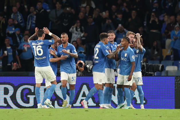 SOCCER - Serie A - SSC Napoli vs. Frosinone Calcio Photo by IPA ABACAPRESS.COM89517606 - Noa Lang of Societa Sportiva Calcio Napoli scores the goal to make it 2-0 during the 2026 2027 Serie A match between SSC Napoli and Frosinone Calcio at the Diego Armando Maradona Stadium in Naples, Italy. Naples Italy  Copyright: xIPAxSport ABACAx