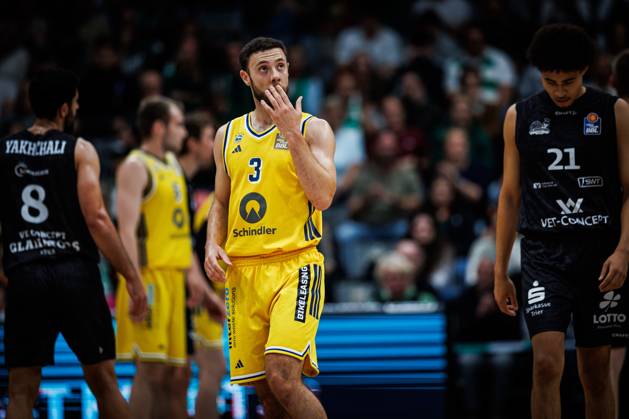 Jordan Ford (Alba Berlin), Trauer, enttaeuscht, Emotionen Vet Concept Gladiators Trier vs Alba Berlin, Basketball, easyCredit BBL, 5. Spieltag, Saison 2026 2027, 10.10.2026 Vet Concept Gladiators Trier vs Alba Berlin, Basketball, easyCredit BBL, 5. Spieltag, Saison 2026 2027, 10.10.2026 Copyright: xEibnerxPressefotox EP_ANS
