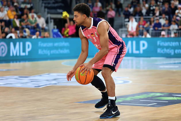 Kevin McClain (MLP Academics Heidelberg, 03) GER BBL MLP Academics Heidelberg - SBB Baskets Wolmirstedt Basketball Barmer 2.Basketball Bundesliga ProA 4.Spieltag Saison 2026 2027 10.10.2026 GER MLP Academics Heidelberg - SBB Baskets Wolmirstedt, Basketball Barmer 2.Basketball Bundesliga ProA 4.Spieltag Saison 2026 2027 10.10.2026 Heidelberg Copyright: xEibner-Pressefoto JoergxHirschx EP_JHH