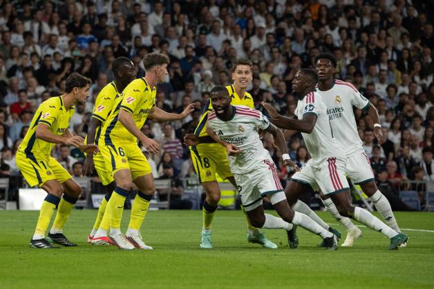 October 10, 2026, Madrid, Spain: Antonio RoÂ¼diger (C) seen in action during the La Liga EA SPORTS 2026-2027 match between Real Madrid and Villarreal. Madrid Spain - ZUMAs197 20261010_aaa_s197_236 Copyright: xDavidxCanalesx