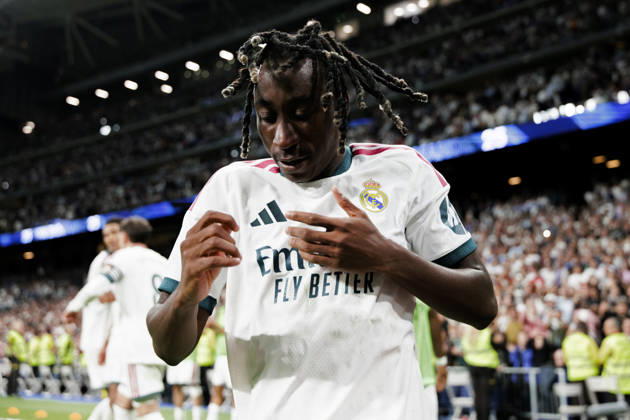 LA LIGA EA Sports - Real Madrid vs Villarreal MADRID, SPAIN - October 10:Yan Diomande of Real Madrid celebrates a goal during the La Liga 2026 27 match between Real Madrid and Villarreal at Santiago Bernabeu Stadium. (Photo by Guille Martinez f22photo) Madrid Santiago Bernabeu Stadium Spain Copyright: xGuillermoxMartinezx