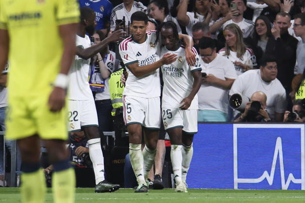 Real Madrid v Villarreal - La Liga EA Sports 2026 27 October 10, 2026, Estadio Santiago Bernabeu, Madrid, Spain: Yan Diomande of Real Madrid celebrates his goal during La Liga EA Sports match between Real Madrid and Villarreal at Estadio Santiago Bernabeu on October 10, 2026 in Madrid, Spain. Madrid Estadio Santiago Bernabeu Madrid Spain Copyright: xAlejandroxMatiasxAcostax