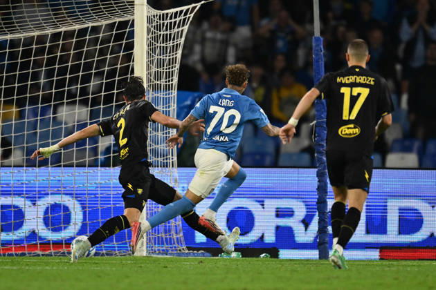 RECORD DATE NOT STATED 10th October 2026; Stadio Diego Armando Maradona, Naples, Italy; Italian Serie A Football, Napoli versus Frosinone; Noa Lang of Napoli scores the goal for 2-0 DomenicoxCippitelli
