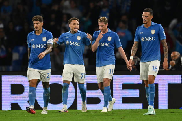 RECORD DATE NOT STATED 10th October 2026; Stadio Diego Armando Maradona, Naples, Italy; Italian Serie A Football, Napoli versus Frosinone; Noa Lang of Napoli scores the goal for 2-0 DomenicoxCippitelli