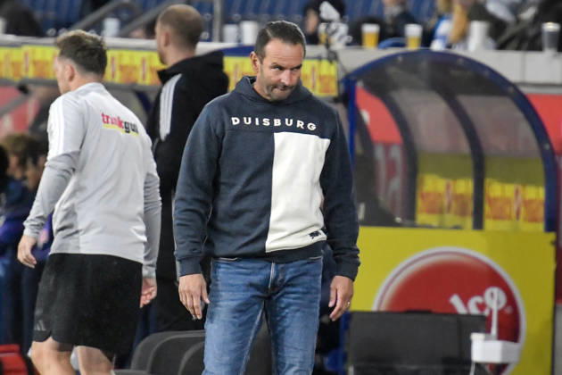 Dietmar Hirsch (Duisburg) Mimik starker Gesichtsausdruck Emotion. 10.10.2026 ¢ Fussball ¢ MSV Duisburg vs TSG 1899 Hoffenheim II, Schauinsland-Reisen-Arena, Duisburg, DFB DFL REGULATIONS PROHIBIT ANY USE OF PHOTOGRAPHS AS IMAGE SEQUENCES AND OR QUASI-VIDEO NRW Germany