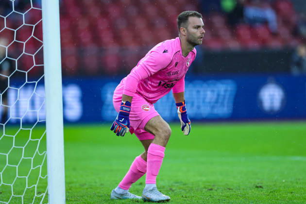 FC Zürich gegen FC Thun Brack Super League 10. Oktober 2026 Niklas Steffen (1, FC Thun) während des Fussballspiels der Brack Super League, FC Zürich gegen FC Thun, 10. Oktober 2026, Stadion Letzigrund, Zürich, Schweiz. Zürich Stadion Letzigrund Zürich Schweiz