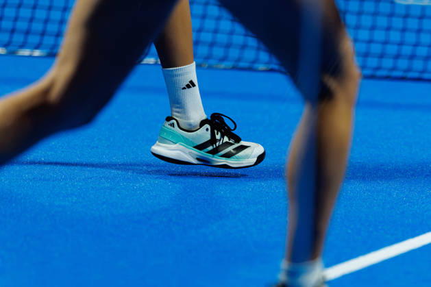 DÜSSELDORF, GERMANY - 10 OCTOBER 2026: Image shows a feature of Addidas Padel Shoe during CUPRA Germany Premier Padel P2 2026 Day 7: Semifinals at CASTELLO Düsseldorf on 10 10 2026 in Düsseldorf, Germany. Germany Copyright: xFröhlichxPascalx