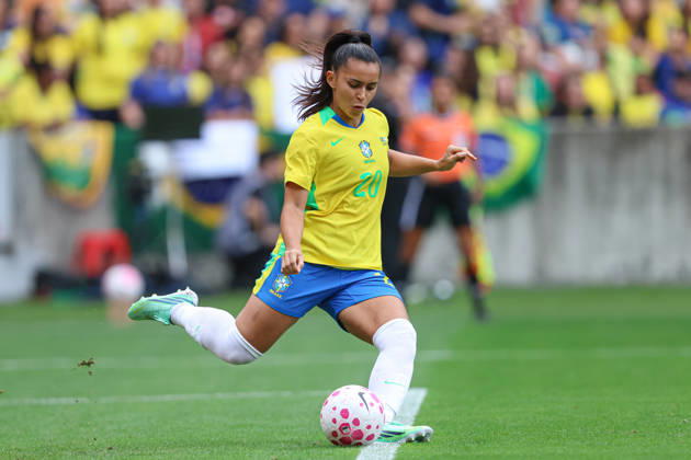 RECORD DATE NOT STATED 10th October 2026; Beira-Rio Stadium, Porto Alegre, Brazil; Friendlies Women Football, Brazil versus Argentina; Mariza Nascimento of Brazil crosses the ball MaxxPeixoto