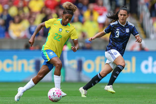 RECORD DATE NOT STATED 10th October 2026; Beira-Rio Stadium, Porto Alegre, Brazil; Friendlies Women Football, Brazil versus Argentina; Luany Rosa of Brazil runs with the ball MaxxPeixoto