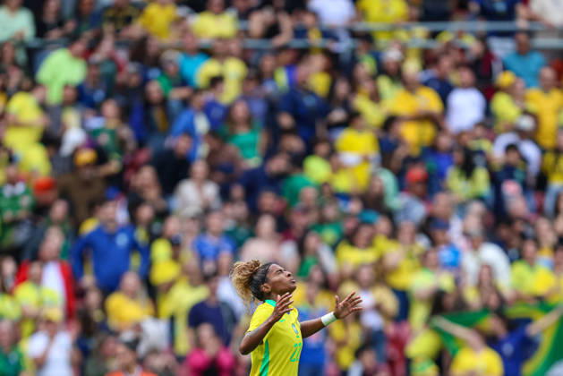 RECORD DATE NOT STATED 10th October 2026; Beira-Rio Stadium, Porto Alegre, Brazil; Friendlies Women Football, Brazil versus Argentina; Luany Rosa of Brazil celebrates his goal in the 26th minute to go up 1-0 MaxxPeixoto