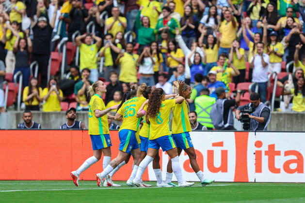 RECORD DATE NOT STATED 10th October 2026; Beira-Rio Stadium, Porto Alegre, Brazil; Friendlies Women Football, Brazil versus Argentina; Geyse Ferreira of Brazil celebrates his goal in the 38th minute to go up 2-0 MaxxPeixoto