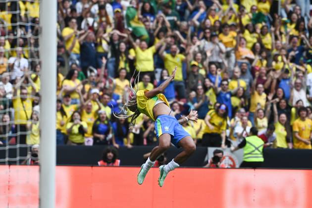 Match between Brazil and Argentina for the women s national team, Nationalteam friendly Geyse scores the goal during the match between Brazil and Argentina, valid for the friendly of the women s national team, held at the Beira-Rio stadium, in Porto Alegre this Saturday (10) Porto Alegre Rio Grande do Sul Brasil Copyright: xRodrigoxZiebellx