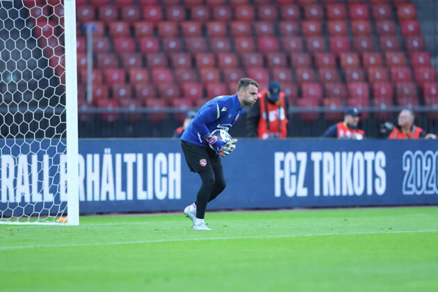 FC Zürich gegen FC Thun Brack Super League 10. Oktober 2026 Niklas Steffen (1, FC Thun) während des Fussballspiels der Brack Super League, FC Zürich gegen FC Thun, 10. Oktober 2026, Stadion Letzigrund, Zürich, Schweiz. Zürich Stadion Letzigrund Zürich Schweiz