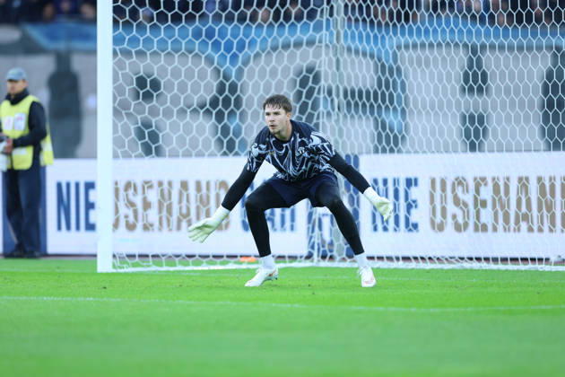 FC Zürich gegen FC Thun Brack Super League 10. Oktober 2026 Silas Huber (1, FC Zürich) während des Fussballspiels der Brack Super League, FC Zürich gegen FC Thun, 10. Oktober 2026, Stadion Letzigrund, Zürich, Schweiz. Zürich Stadion Letzigrund Zürich Schweiz