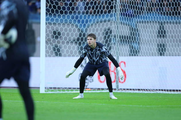 FC Zürich gegen FC Thun Brack Super League 10. Oktober 2026 Silas Huber (1, FC Zürich) beim Warm-up, Fussball, Brack Super League, FC Zürich gegen FC Thun, 10. Oktober 2026, Stadion Letzigrund, Zürich, Schweiz. Zürich Stadion Letzigrund Zürich Schweiz
