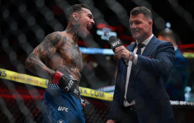 October 10, 2026, Las Vegas, Nevada, USA: ANDRE FILI defeats KAI KAMAKA III by KO, Round 2, :22 during UFC Fight Night night the Meta APEX in Las Vegas. Las Vegas USA - ZUMAo117 20261010_zsp_o117_001 Copyright: xMikaelxOnax