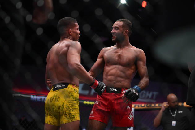 October 10, 2026, Las Vegas, Nevada, USA: JAI HERBERT defeats MATHEUS CAMILO by unanimous decision (29-28, 29-28, 29-28) during UFC Fight Night night the Meta APEX in Las Vegas. Las Vegas USA - ZUMAo117 20261010_zsp_o117_024 Copyright: xMikaelxOnax
