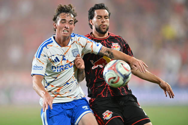 October 10, 2026, Harrison, New Jersey, United States of America: Harrison, New Jersey United States of America. 10 Oct, 2026. San Diego FC defender OSCAR VERHOEVEN (33) and New York Red Bulls forward CADE COWELL (7) in action at Sports Illustrated Stadium New York defeats San Diego 4 to 1. Credit: , Jr. Zuma Press Harrison United States of America - ZUMAa301 20261010_aaf_a301_014 Copyright: xBrooksxVonxArxx