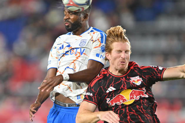 October 10, 2026, Harrison, New Jersey, United States of America: Harrison, New Jersey United States of America. 10 Oct, 2026. San Diego FC forward CEDRIC BAKAMBU (94) and New York Red Bulls defender TIM PARKER (26) in action at Sports Illustrated Stadium New York defeats San Diego 4 to 1. Credit: , Jr. Zuma Press Harrison United States of America - ZUMAa301 20261010_aaf_a301_018 Copyright: xBrooksxVonxArxx