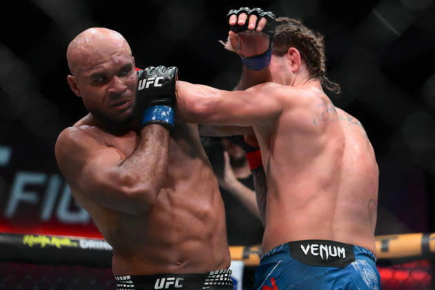 October 10, 2026, Las Vegas, Nevada, USA: BRENDAN ALLEN defeats CHRISTIAN LEROY DUNCAN by submission (rear-naked choke) at 2:46 of Round 5 during UFC Fight Night night the Meta APEX in Las Vegas. Las Vegas USA - ZUMAo117 20261010_zsp_o117_033 Copyright: xMikaelxOnax