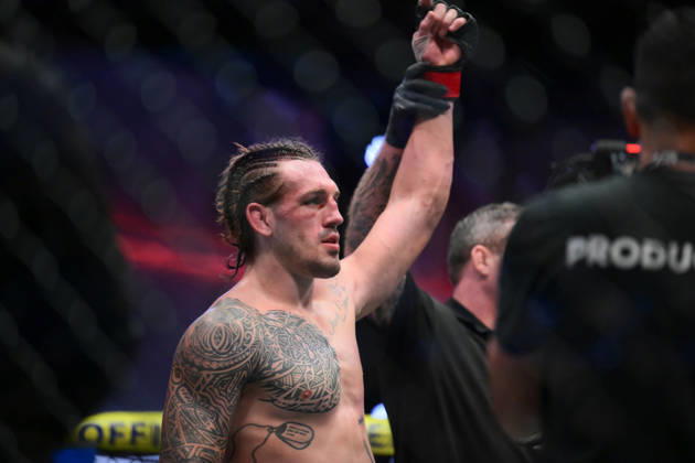 October 10, 2026, Las Vegas, Nevada, USA: BRENDAN ALLEN defeats CHRISTIAN LEROY DUNCAN by submission (rear-naked choke) at 2:46 of Round 5 during UFC Fight Night night the Meta APEX in Las Vegas. Las Vegas USA - ZUMAo117 20261010_zsp_o117_039 Copyright: xMikaelxOnax