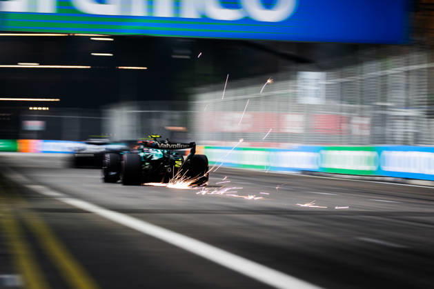 Marina Bay Street Circuit, Singapore, Singapore. 10.October.2026; Fernando Alonso of Spain and Aston Martin Aramco F1 Team during qualifying Formula One Singapore Grand Prix  aflo_354967728 JayxHiranox