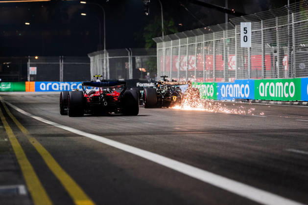 Marina Bay Street Circuit, Singapore, Singapore. 10.October.2026; Lewis Hamilton of Great Britain and Scuderia Ferrari HP during qualifying Formula One Singapore Grand Prix  aflo_354967737 JayxHiranox