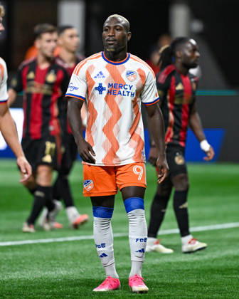 ATLANTA, GA - OCTOBER 10: Kevin Denkey 9 of FC Cincinnati reacts during the MLS, Fussball Herren, USA match between FC Cincinnati and Atlanta United FC on October 10th, 2026 at Mercedes-Benz Stadium in Atlanta, GA. (Photo by Rich von Biberstein Icon Sportswire) SOCCER: OCT 10 MLS Atlanta United vs FC Cincinnati EDITORIAL USE ONLY Icon261010014