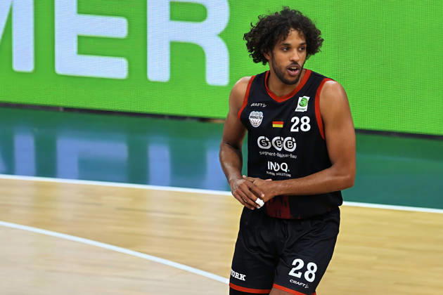 Alieu Ceesay (SBB Baskets Wolmirstedt, 28) GER BBL MLP Academics Heidelberg - SBB Baskets Wolmirstedt Basketball Barmer 2.Basketball Bundesliga ProA 4.Spieltag Saison 2026 2027 10.10.2026 GER MLP Academics Heidelberg - SBB Baskets Wolmirstedt, Basketball Barmer 2.Basketball Bundesliga ProA 4.Spieltag Saison 2026 2027 10.10.2026 Heidelberg Copyright: xEibner-Pressefoto JoergxHirschx EP_JHH