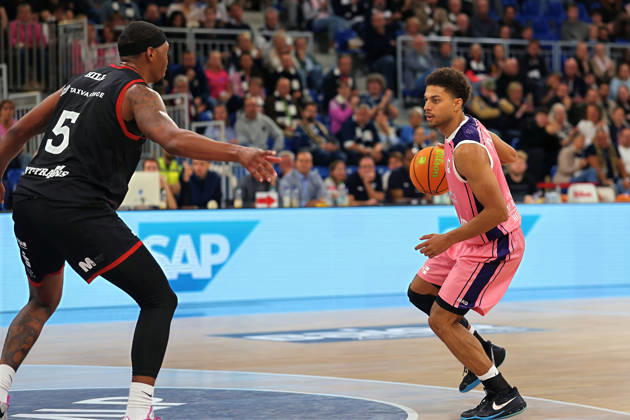 Kevin McClain (MLP Academics Heidelberg, 03) GER BBL MLP Academics Heidelberg - SBB Baskets Wolmirstedt Basketball Barmer 2.Basketball Bundesliga ProA 4.Spieltag Saison 2026 2027 10.10.2026 GER MLP Academics Heidelberg - SBB Baskets Wolmirstedt, Basketball Barmer 2.Basketball Bundesliga ProA 4.Spieltag Saison 2026 2027 10.10.2026 Heidelberg Copyright: xEibner-Pressefoto JoergxHirschx EP_JHH