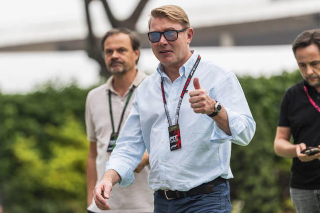 Formula 1 Singapore Airlines Singapore Grand Prix 2026 Remy Midez OVERTAKE MAXPPP - Singapore 11 10 2026 HAKKINEN Mika (fin), former Formula 1 world champion, portrait, paddock at the Formula 1 Singapore Airlines Singapore Grand Prix 2026, the 16th round of the 2026 FIA Formula 1 World Championship, WM, Weltmeisterschaft at the Marina Bay Street Circuit in Singapore, from 08 to 11 October 2026 Singapore Singapore  Copyright: xOVERTAKE MAXPPPxRemyxMidezx OVT202610117601 OVT202610117601