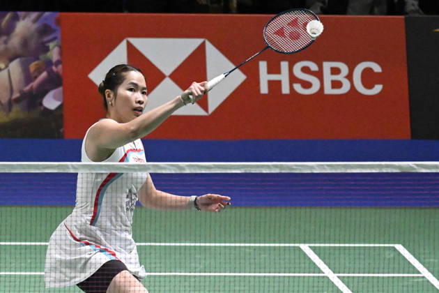 Ratchanok Intanon of Thailand hits a return during her women s singles match against Mia Blichfeldt of Denmark (not pictured) during the finals at the badminton Clash of Clans Arctic Open 2026 tournament in Vantaa, Finland, on October 11, 2026. - ANTTI AIMO-KOIVISTO Finland AMuWXTNTcSg  Copyright: xAnttixAimo-Koivistox AMuWXTNTcSg