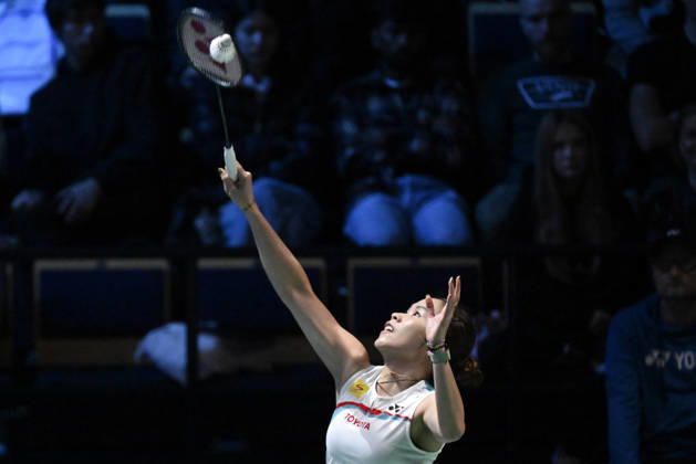 Ratchanok Intanon of Thailand hits a return during her women s singles match against Mia Blichfeldt of Denmark (not pictured) during the finals at the badminton Clash of Clans Arctic Open 2026 tournament in Vantaa, Finland, on October 11, 2026. - ANTTI AIMO-KOIVISTO Finland _HZPpiebJzk  Copyright: xAnttixAimo-Koivistox _HZPpiebJzk