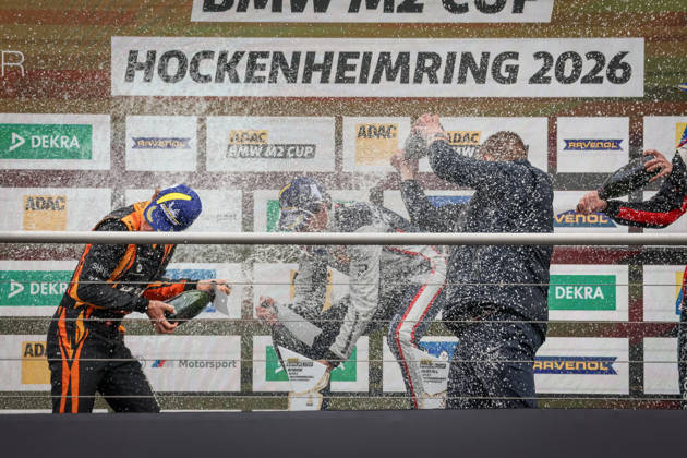 BMW M2 Cup, 9. + 10. Rennen Hockenheim 2026 hir , : , 66 BMW M2 Racing, ME Motorsport: Christopher Holst, 45 BMW M2 Racing, Riller & Schnauck powered by Cerny Motorsport: Farin Megger - picture by Gruppe C Photography Hockenheim Hockenheimring Baden-Württemberg Deutschland Copyright: xGruppexCxPhotographyx