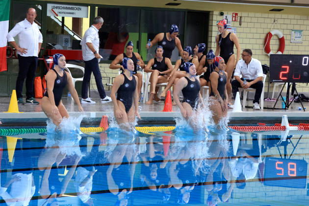 11.10.2026, GER, DEU, Deutschland Wasserball Frauen ,Wasserball Champion League Qualifikation, Saison 2026, Berlin, Spandau 04 vs. Pallanuoto Trieste Triester-Spielerin nordphoto GmbH Engler Berlin Schwimmhalle-Schoeneberg Berlin Deutschland Copyright: xNordphotox xEnglerx