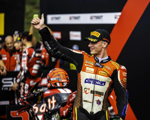 October 11, 2026, Cascais, Lisbon, Portugal: Alberto Surra of Motocorsa Racing in action during the Tissot Superpole Race of the FIM Superbike World Championship, WM, Weltmeisterschaft at Circuito Estoril on October 11, 2026 in Cascais, Portugal. Cascais Portugal - ZUMAr200 20261011_zsp_r200_035 Copyright: xNunoxReisinhox