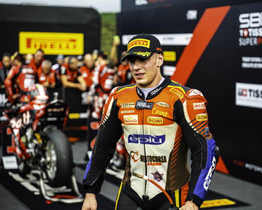 October 11, 2026, Cascais, Lisbon, Portugal: Alberto Surra of Motocorsa Racing in action during the Tissot Superpole Race of the FIM Superbike World Championship, WM, Weltmeisterschaft at Circuito Estoril on October 11, 2026 in Cascais, Portugal. Cascais Portugal - ZUMAr200 20261011_zsp_r200_036 Copyright: xNunoxReisinhox