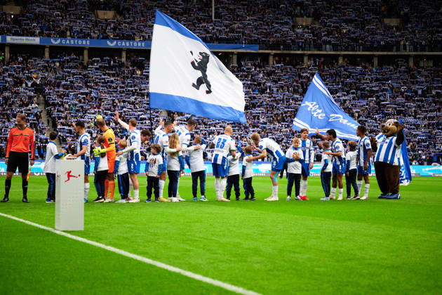 Stimmungsbild Olympiastadion Berlin, Fans Hertha, Kids, GER, Hertha BSC vs. SPVGG Greuther Fuerth, 2. Bundesliga, Saison 2026 27, 07. Spieltag, 11.10.2026 (DFL REGULATIONS PROHIBIT ANY USE OF PHOTOGRAPHS AS IMAGE SEQUENCES AND OR QUASI - VIDEO). GER, Hertha BSC vs. SPVGG Greuther Fuerth, 2. Bundesliga, Saison 2026 27, 07. Spieltag, 11.10.2026 Berlin