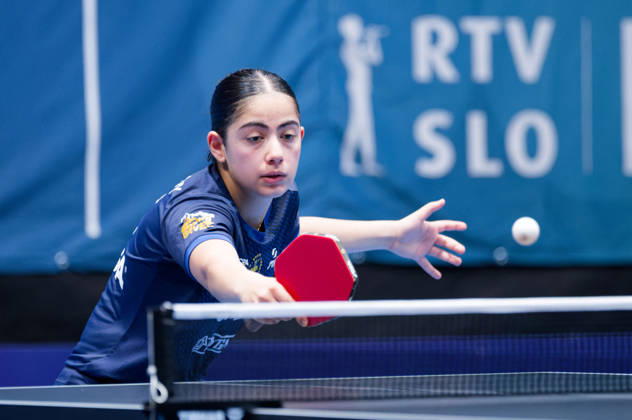 Angelina Bebawy Sweden (foto-ms0998b) at the 2026 European Table tennis, Tischtennis Championships in Ljubljana LJUBLJANA, SLOVENIA - 11 OCTOBER 2026: Angelina Bebawy Sweden (foto-ms0998b) in action at the European Table Tennis Championships in Stozice Arena, Ljubljana, Slovenia (Photo by Manfred Schillings) Ljubljana Stozice Arena Slovenia