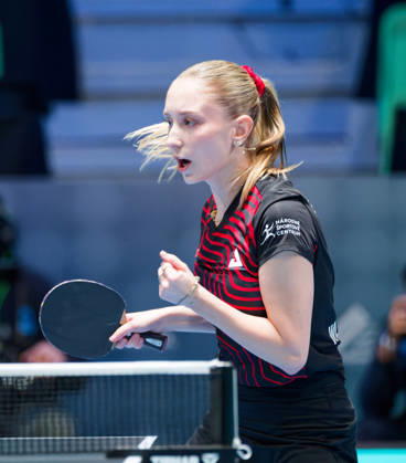 Dominika Wiltschkova Slovakia (foto-ms1029b) at the 2026 European Table tennis, Tischtennis Championships in Ljubljana LJUBLJANA, SLOVENIA - 11 OCTOBER 2026: Dominika Wiltschkova Slovakia (foto-ms1029b) in action at the European Table Tennis Championships in Stozice Arena, Ljubljana, Slovenia (Photo by Manfred Schillings) Ljubljana Stozice Arena Slovenia