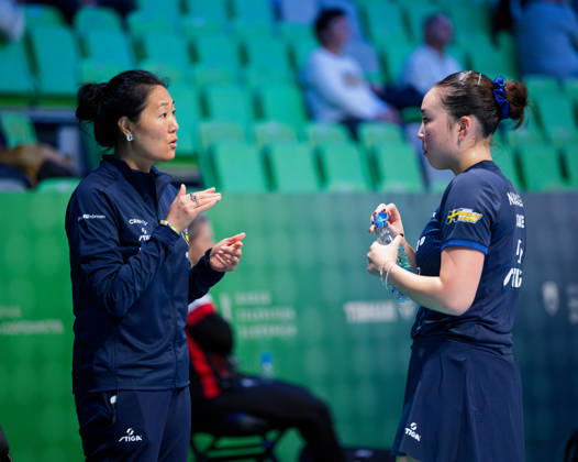 Fang Zhang Sweden (foto-ms1051b) at the 2026 European Table tennis, Tischtennis Championships in Ljubljana LJUBLJANA, SLOVENIA - 11 OCTOBER 2026: Fang Zhang Sweden (foto-ms1051b) in action at the European Table Tennis Championships in Stozice Arena, Ljubljana, Slovenia (Photo by Manfred Schillings) Ljubljana Stozice Arena Slovenia