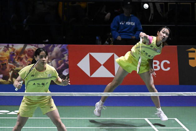 Lin Jhih Yun (L) and Hsu Yin-Hui (R) of Taiwan during their women s doubles match against Chen Fan Shu Tian and Luo Xu Min of China (not pictured) during the finals at the badminton Clash of Clans Arctic Open 2026 tournament in Vantaa, Finland, on October 11, 2026. - ANTTI AIMO-KOIVISTO Finland mwBnLd8vxqs  Copyright: xAnttixAimo-Koivistox mwBnLd8vxqs