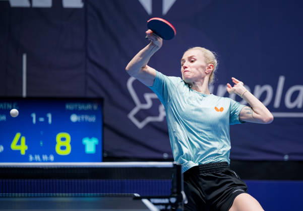 Valeria Kotsiur Russia (foto-ms1053b) at the 2026 European Table tennis, Tischtennis Championships in Ljubljana LJUBLJANA, SLOVENIA - 11 OCTOBER 2026: Valeria Kotsiur Russia (foto-ms1053b) in action at the European Table Tennis Championships in Stozice Arena, Ljubljana, Slovenia (Photo by Manfred Schillings) Ljubljana Stozice Arena Slovenia
