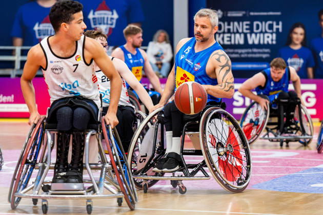 11.10.2026, GER, Rollstuhlbasketball, Maenner Frauen, Saison 26 27, Funke Cup, Hauptrunde, Thuringia Bulls - Spinto Muensterland Joakim Linden (Thuringia Bulls) 99189 Elxleben Fit-In Freizeitanlage Sporthal Thueringen Deutschland