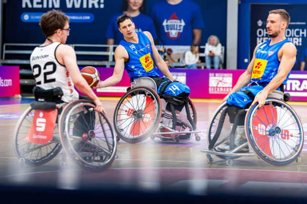 11.10.2026, GER, Rollstuhlbasketball, Maenner Frauen, Saison 26 27, Funke Cup, Hauptrunde, Thuringia Bulls - Spinto Muensterland Aliaksandr Halouski (Thuringia Bulls) 99189 Elxleben Fit-In Freizeitanlage Sporthal Thueringen Deutschland