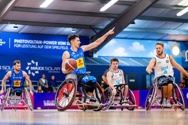 11.10.2026, GER, Rollstuhlbasketball, Maenner Frauen, Saison 26 27, Funke Cup, Hauptrunde, Thuringia Bulls - Spinto Muensterland Aliaksandr Halouski (Thuringia Bulls) 99189 Elxleben Fit-In Freizeitanlage Sporthal Thueringen Deutschland