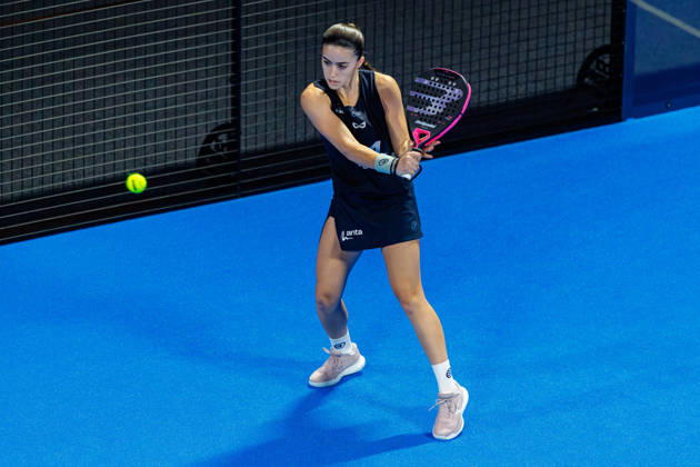 DÜSSELDORF, GERMANY - 11 OCTOBER 2026: Image shows Claudia Fernandez Sanchez (ESP) during CUPRA Germany Premier Padel P2 2026 Day 8: Finals at CASTELLO Düsseldorf on 11 10 2026 in Düsseldorf, Germany. Germany Copyright: xFröhlichxPascalx