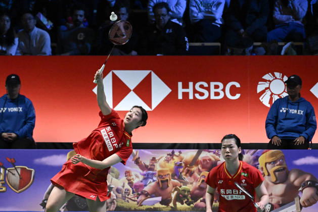 Chen Fan Shu Tian (L) and Luo Xu Min (R) of China during their women s doubles match against Lin Jhih Yun and Hsu Yin-Hui of Taiwan (not pictured) during the finals at the badminton Clash of Clans Arctic Open 2026 tournament in Vantaa, Finland, on October 11, 2026. - ANTTI AIMO-KOIVISTO Finland RyO_3wcsL78  Copyright: xAnttixAimo-Koivistox RyO_3wcsL78