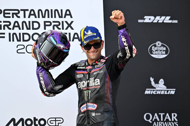 MOTO - MOTO GP - GRAND PRIX OF INDONESIA 2026 MARTIN Jorge (spa), Aprilia Racing, Aprilia RS-GP26, podium, portrait during the 2026 MotoGP Pertamina Grand Prix of Indonesia on the Mandalika circuit from October 9 to 11, at West Nusa Tenggara, Indonesia - West Nusa TenggaraIndonesia  Copyright: xGIGIxSOLDANOx